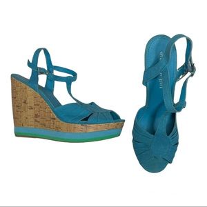 Blue Size 8 Madden Girl Wedge Sandals